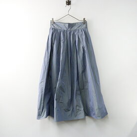 2023SS ジャーナルスタンダード レサージュ JOURNAL STANDARD L'ESSAGE メモリータフタ スカート 38/サックスブルー 【2400014321005】【中古】