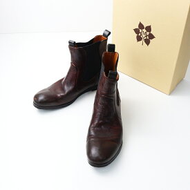 ムカヴァ mukava MU948 レザーサイドゴアブーツ 23.5cm/■ブラウン フラットソール チェルシーブーツ シューズ 【2400014330120】【中古】