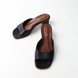 【期間限定価格】オデットエオディール Odette e Odile チャンキーヒール サンダル 24.5cm/ブラック 黒 ミュール つっかけ【2400014249170】【中古】