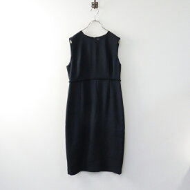 【期間限定価格】ユナイテッドアローズ UNITED ARROWS フリンジノースリーブワンピース 40/ネイビー ドレス ロング フレア【2400014353174】【中古】