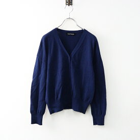 ジェーンマープル Jane Marple コットンVネックカーディガン M/ネイビー ニット 羽織り トップス【2400014354300】【中古】