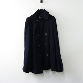 ジュンヤワタナベ コムデギャルソン JUNYA WATANABE COMME des GARCONS ダブルボタン ポンチョコート S/ネイビー【2400014359619】【中古】