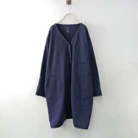 美品 大きいサイズ アズノゥアズオオラカ AS KNOW AS olaca カルホワライトハオリー 3/ネイビー ロングカーディガン【2400014368673】【中古】