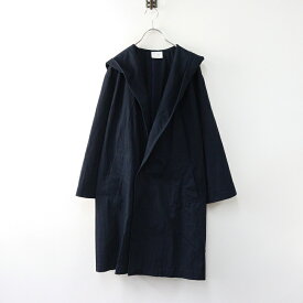 ユニ yuni コットンナイロンフードロングコート F/ネイビー ジャケット アンビデックス【2400014381658】【中古】