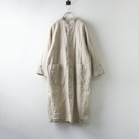【期間限定価格】極美品 定価4.1万 2024AW ガーゼ Gauze# G985 キルトエトワールコート F/キナリ ウールリネン ロング ジャケット【2400014386462】【中古】