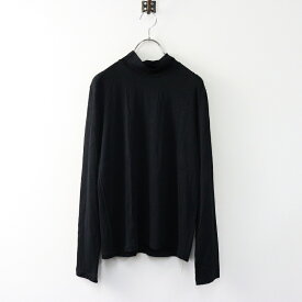 イッセイミヤケ ホワイトレーベル ISSEY MIYAKE WHITE LABEL レーヨンエステル ハイネックストレッチカットソー 3 黒【2400014388114】【中古】