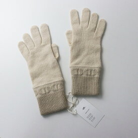 新品 未使用 良品 エルメス HERMES ヘヴン シェーヌダンクルモチーフ カシミヤ99 ニットグローブ M クレーム サーブル-.【2400014402100】【中古】