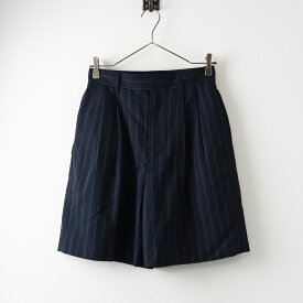 【期間限定価格】2022AW ジャーナルスタンダード JOURNAL STANDARD スラックスハーフパンツ 36/ネイビー ストライプ ボトムス【2400014394733】【中古】