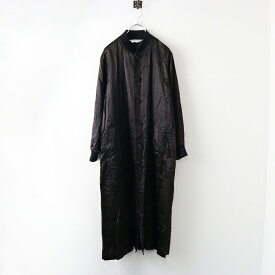 【期間限定価格】AD2016 コムコム コムデギャルソン COMME des GARCONS アセテートロングコート XS/ブラック ジャケット アウター【2400014404739】【中古】