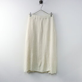 【期間限定価格】今季 2025SS パラスパレス Pal'las Palace 7Gカールヤーンリブスカート 0/オフホワイト ボトムス ロング フレア【2400014461831】【中古】