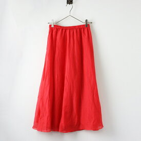 【期間限定価格】美品 アーバンリサーチ ドアーズ URBAN RESEARCH DOORS コットンシルクロングスカート S レッド/赤 染色【2400014459920】【中古】