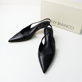 美品 25SS エーピーストゥディオ AP STUDIO TONY BIANCO トニービアンコ ポインテッドパンプス 7/ブラック サンダル 24cm【2400014469509】【中古】