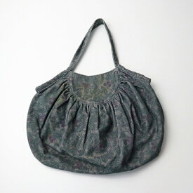 【期間限定価格】リゼッタ Lisette フランボワーズ プリント コーデュロイ バッグ /グリーン ハンドバッグ トートバッグ フラワー 花柄【2400014470994】【中古】