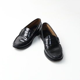 ジーエイチバス G.H.BASS WEEJUNS ガラスレザー ペニーローファー 35/ブラック シューズ コインローファー 【2400014485936】【中古】