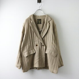 【期間限定価格】ハグオーワー クロスアンドクロス HUG O WaR Cloth&Cross リネン テーラード ジャケット /ベージュ【2400014478990】【中古】