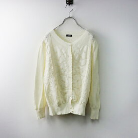 【期間限定価格】極美品 2025SS 今季 マーブルシュッド marble SUD 透かし Flower カーディガン/ホワイト トップス 羽織り 前開き【2400014494358】【中古】
