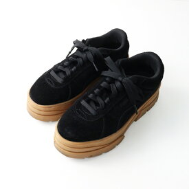 プーマ PUMA 398342 RIVO SUEDE スウェード厚底スニーカー 24cm/ブラック ローカット レディース【2400014493849】【中古】