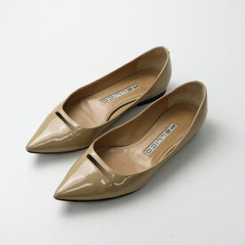【期間限定価格】ペリーコ PELLICO ANIMA アネッリ エナメル フラットパンプス1.0cm BEIGE サイズ36(23cm相当) /パテント ベージュ【2400014489781】【中古】
