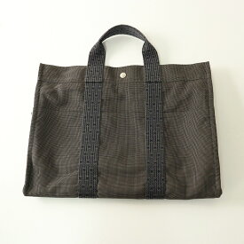 【期間限定価格】定番アイテム エルメス HERMES エールラインMM キャンバストートバッグ グレー カデナ 鍵欠品//ハンドバッグ【2400014472059】【中古】
