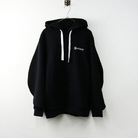 未使用 2021AW ロイスクレヨン アンドエルシー Lois CRAYON &ellecy ロゴ刺繍ボリュームスリーブパーカー M/ブラック【2400014501872】【中古】