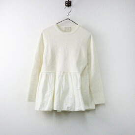 ユナイテッドアローズ UNITED ARROWS ペプラムコンビニット プルオーバー /オフホワイト トップス 長袖 【2400014508468】【中古】