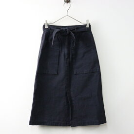 【期間限定価格】エムエイチエル マーガレットハウエル MHL. MARGARET HOWELL FADED COTTON TWILL スカート 1/ネイビー コットンツイル【2400014510713】【中古】