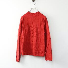 2024AW パラスパレス Pal'las Palace モックネック 立体ジャガード ニット プルオーバー 0/レッド 長袖 セーター【2400014508048】【中古】