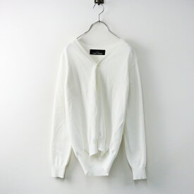【期間限定価格】トリコ コムデギャルソン tricot COMME des GARCONS Vネックニットカーディガン S ホワイト/白 トップス 羽織【2400014503821】【中古】