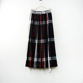 【期間限定価格】未使用 アーバンリサーチサニーレーベル URBAN RESEARCH SonnyLabel チェックプリーツイージースカート F/ブラック系【2400014515640】【中古】
