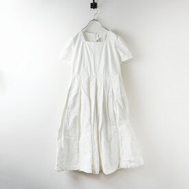 【期間限定価格】コムコム コムデギャルソン COMME des GARCONS フラワー刺繍 ショートスリーブワンピース XS ホワイト/ドレス【2400014500677】【中古】