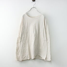 ドゥーズィエムクラス Deuxieme Classe Layering Tシャツ/ベージュ コットン 長袖 カットソー ボートネック【2400014521931】【中古】