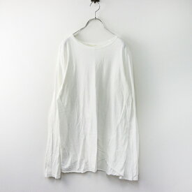 ドゥーズィエムクラス Deuxieme Classe Layering Tシャツ/ホワイト コットン 長袖 カットソー ボートネック【2400014521948】【中古】