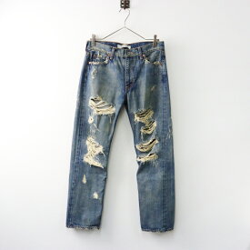 【期間限定価格】AD2005 ジュンヤワタナベ コムデギャルソン JUNYA WATANABE denim COMME des GARCONS クラッシュ加工デニムパンツ S【2400014527278】【中古】