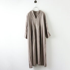美品 グランマママドーター GRANDMA MAMA DAUGHTER レーヨンピンタックスキッパーワンピース 0/モカ グレー系【2400014526615】【中古】