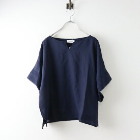 未使用 テチチ Te chichi 袖裾レースビッグブラウス F/ネイビー トップス フォーマル オフィス【2400014539769】【中古】