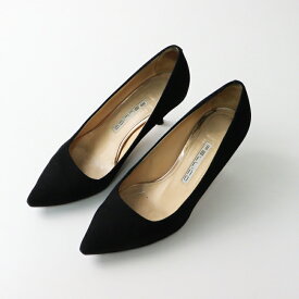 ペリーコ PELLICO ANDREA アンドレア スウェードレザー ポインテッドトゥ パンプス 6cmヒール 36(約23cm)ブラック【2400014535761】【中古】