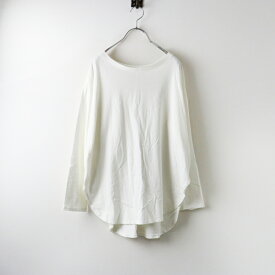 2022SS スピック＆スパン Spick & Span ルーズロングTシャツ/ホワイト コットン カットソー 長袖【2400014533002】【中古】