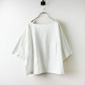 ザ ライブラリー THE LIBRARY コットン ワイドTシャツ S/ホワイト トップス プルオーバー カットソー【2400014542813】【中古】