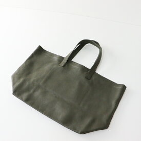 美品 マーガレットハウエル MARGARET HOWELL レザートートバッグ/カーキグリーン TOTE BAG かばん カバン【2400014550849】【中古】