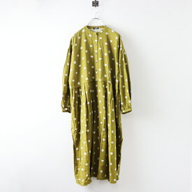 【期間限定価格】マーブルシュッド marble SUD Small Circle スモールサークル タックギャザーワンピース オリーブ/チュニック ドレス【2400014543223】【中古】
