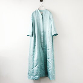 極美品 定価19.6万 2024SS マメクロゴウチ Mame Kurogouchi Landscape Silk Jacquard coat 1/ミントグリーン コート【2400014541342】【中古】
