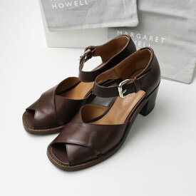 マーガレットハウエル MARGARET HOWELL プレミアムライン レザーストラップサンダル 36/ブラウン 23.0cm【2400014512533】【中古】