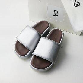 【期間限定価格】未使用 保管品 ワイスリー ヨウジヤマモト Y-3 SLIDE スライドサンダル 22.5cm シルバー┃プラットフォーム 厚底【2400014567793】【中古】