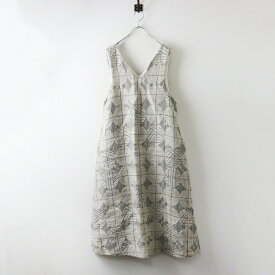 【期間限定価格】2023FW マーブルシュッド marble SUD 毛糸玉JQ VあきJumper Skirt｜グレー ジャンパースカート ウール ジャガード【2400014570021】【中古】