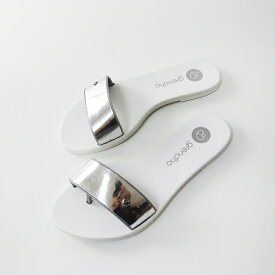 【期間限定価格】グレンダ grendha メタリックフラットサンダル 37/ホワイト シルバー 靴 シューズ 24.5cm【2400030086483】【中古】