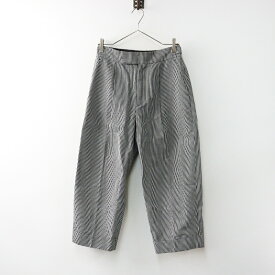 【期間限定価格】2025SS 定価4.5万 マーガレットハウエル MARGARET HOWELL COTTON LINEN GINGHAM ギンガムチェック トラウザーズ 1‖【2400014578034】【中古】