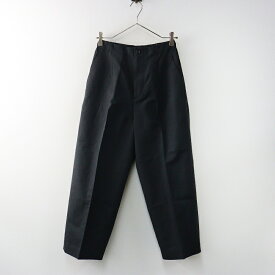 【期間限定価格】2025年 マーガレットハウエル MARGARET HOWELL PLAIN WEAVE COTTON LINEN トラウザーズパンツ 0 ブラック┃綿麻【2400014579260】【中古】
