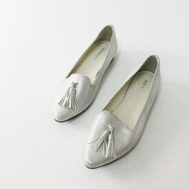 【期間限定価格】リーガル REGAL シルバータッセル フラットパンプス 23.5cm｜シルバー シューズ メタリック 【2400014586886】【中古】