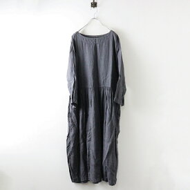ジャーナルスタンダードラックス journal standard luxe アーメン ARMEN BOAT NECK ONE-PIECE＼グレー リネン ワンピース【2400014583687】【中古】