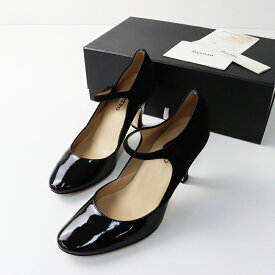 美品 レペット repetto GITANE アンクルストラップパンプス 37.5/ブラック エナメル x スエード メリージェーン 23.7cm【2400014579017】【中古】